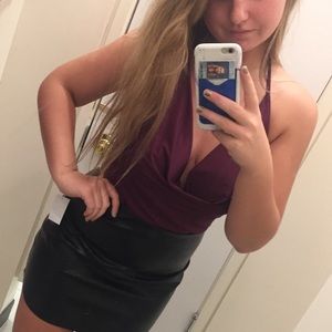 Backlesss halter bodysuit